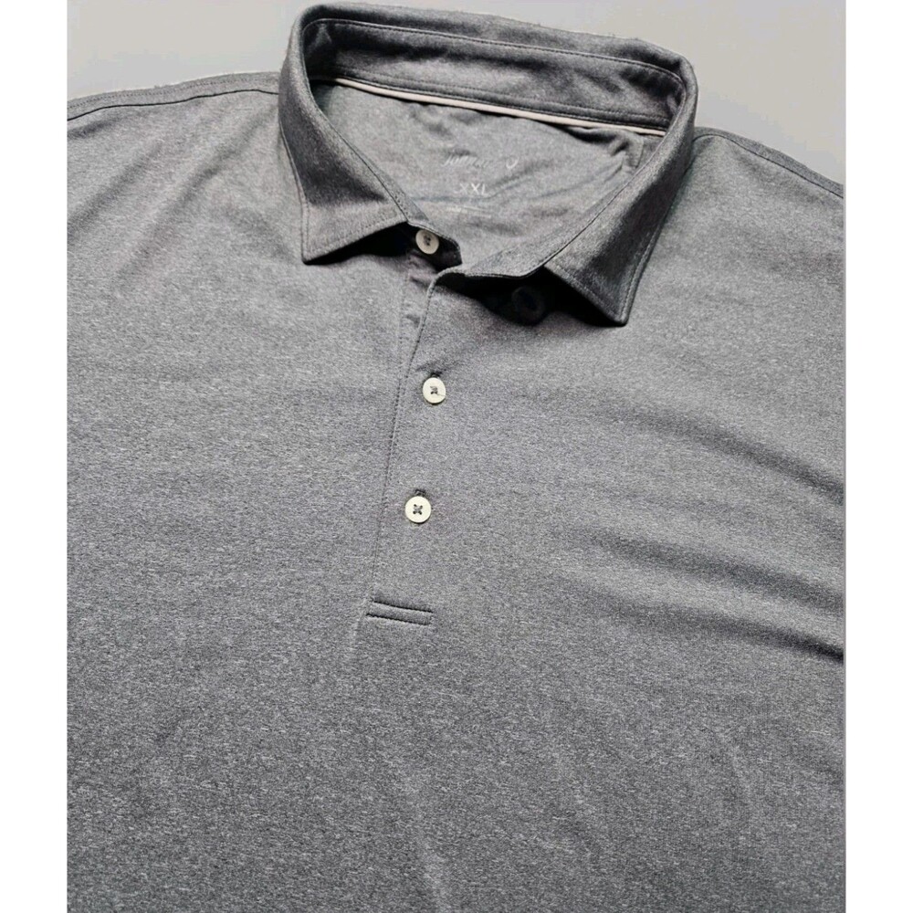 Johnnie-O Polo Shirt Mens Size XXL Gray Short Sleeve Stretch Golf